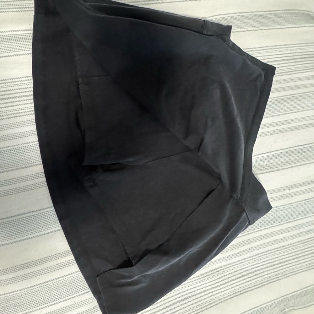 Aerie Black Asymmetrical Skater Mini Skirt